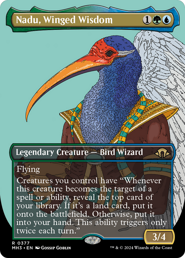 Nadu, Winged Wisdom (Borderless) [Modern Horizons 3] | Empire Gaming NC