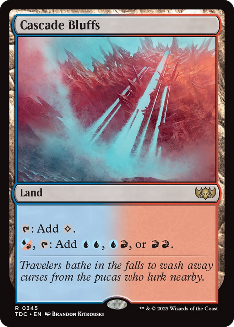 Cascade Bluffs [Tarkir: Dragonstorm Commander] | Empire Gaming NC