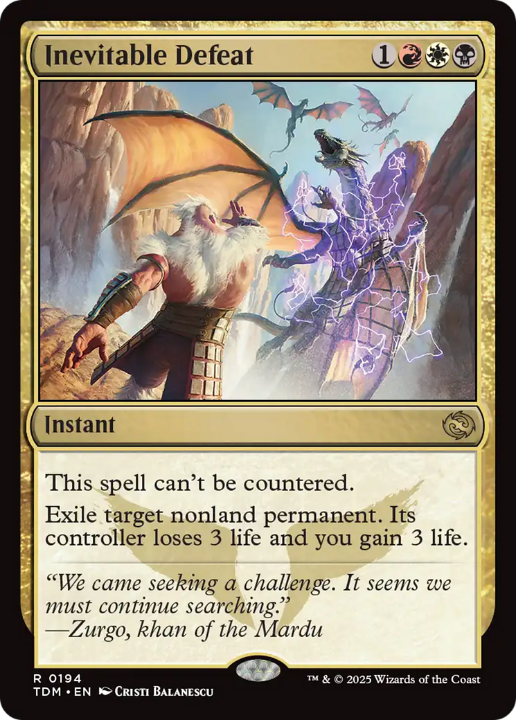 Inevitable Defeat [Tarkir: Dragonstorm] | Empire Gaming NC
