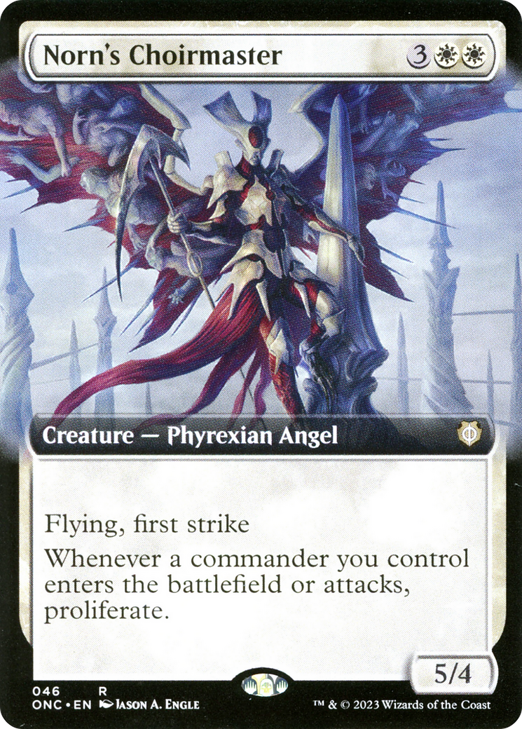 Norn's Choirmaster (Extended Art) [Phyrexia: All Will Be One Commander] | Empire Gaming NC