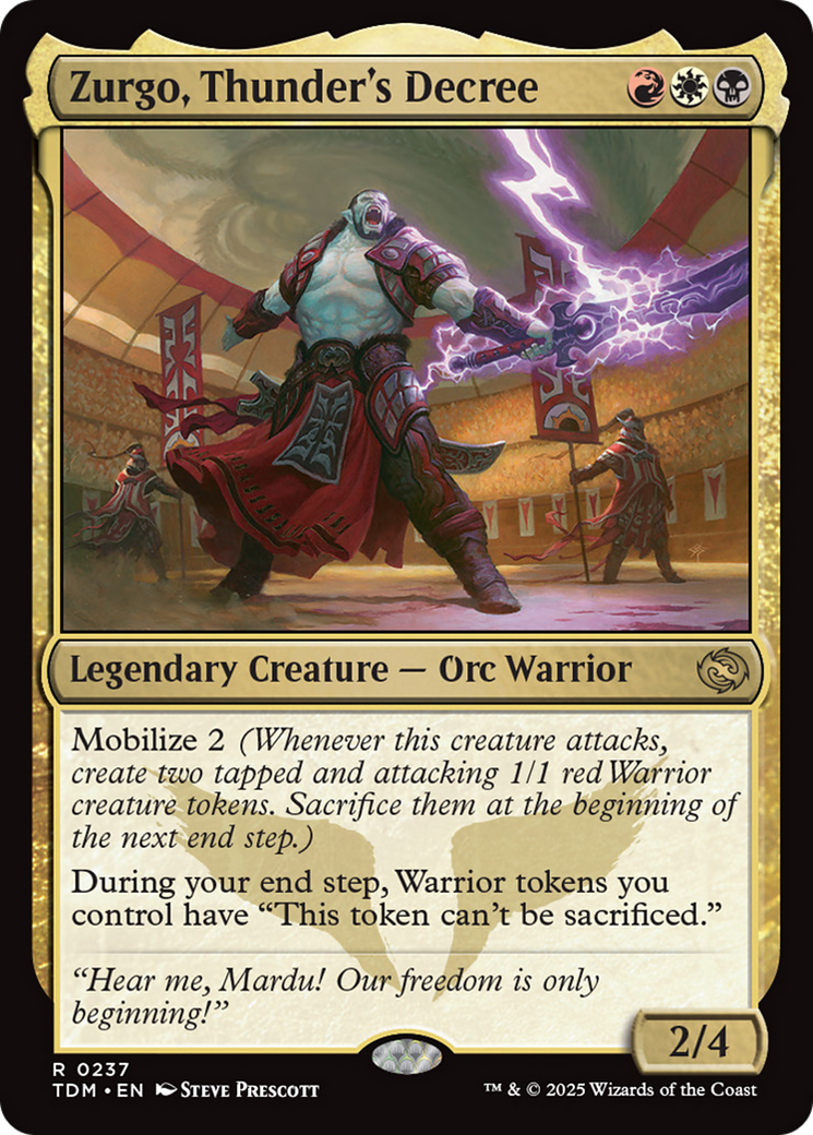 Zurgo, Thunder's Decree [Tarkir: Dragonstorm] | Empire Gaming NC