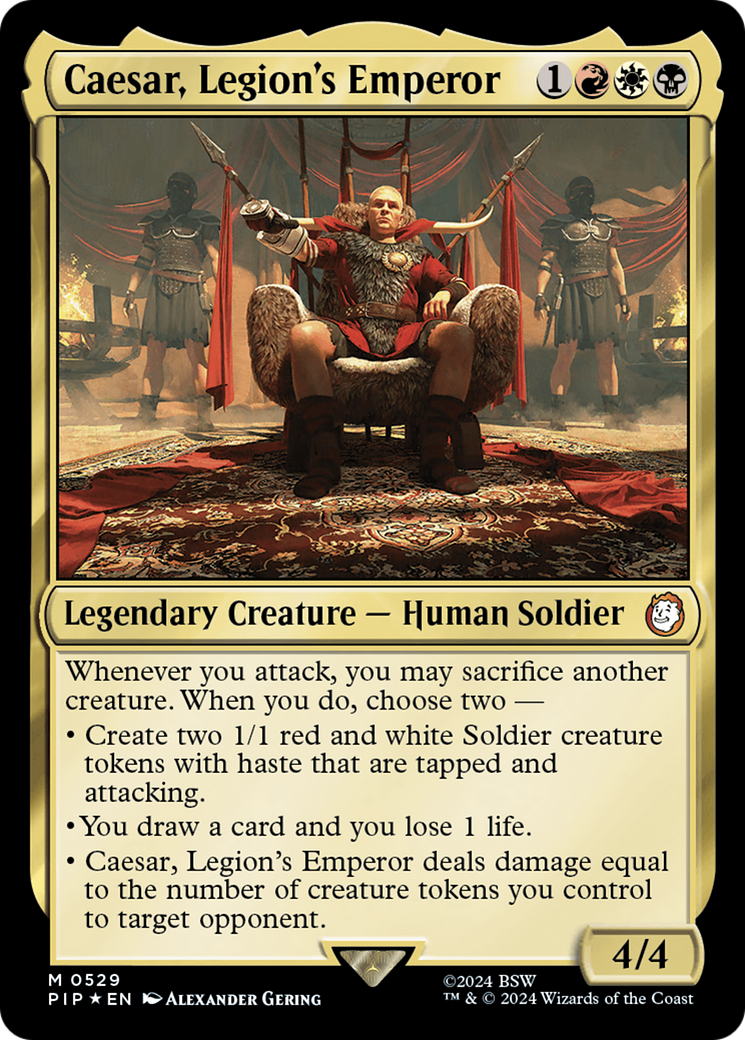 Caesar, Legion's Emperor (Surge Foil) [Fallout] | Empire Gaming NC