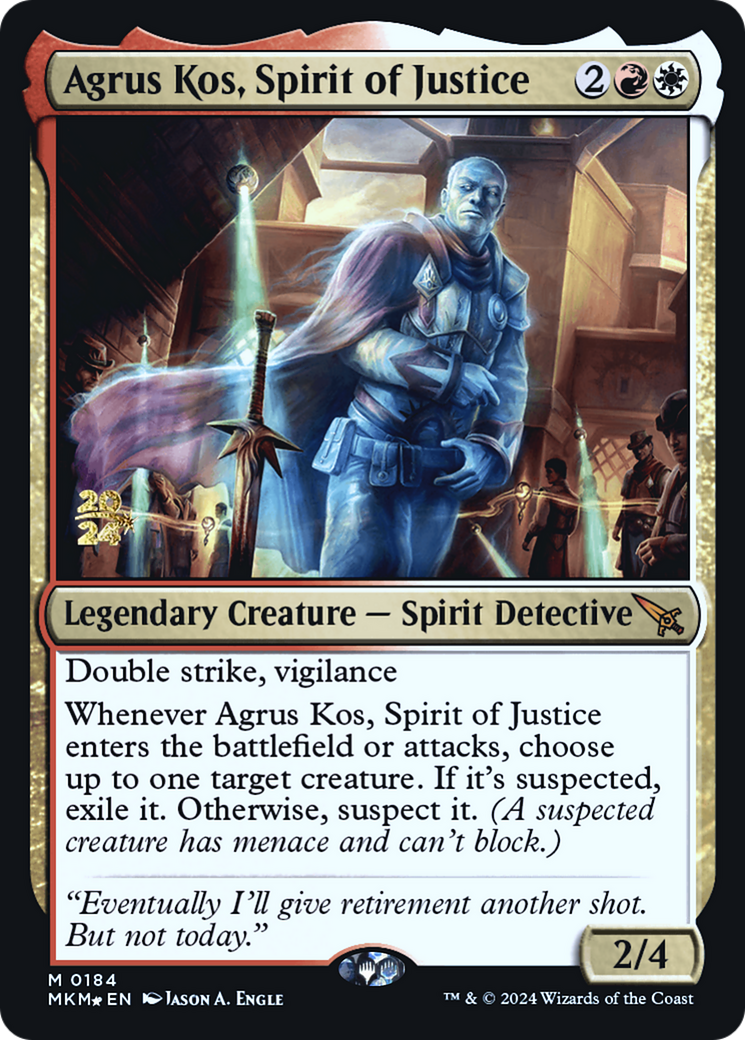 Agrus Kos, Spirit of Justice [Murders at Karlov Manor Prerelease Promos] | Empire Gaming NC