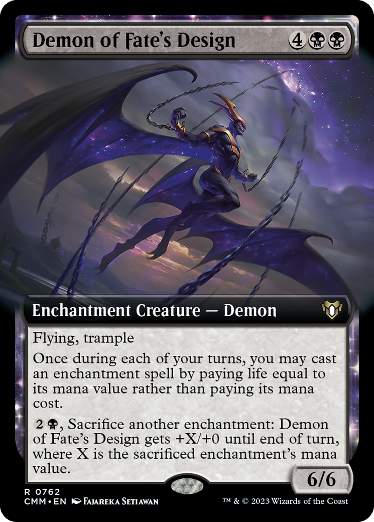 Demon of Fate's Design (Extended Art) [Commander Masters] | Empire Gaming NC