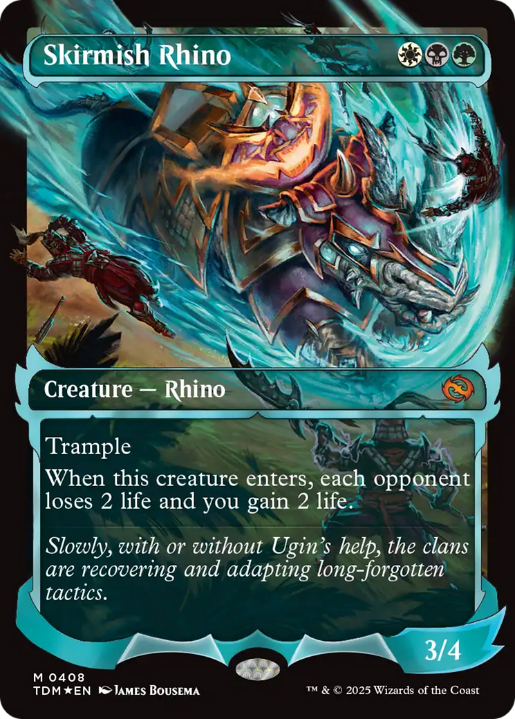 Skirmish Rhino (0408) (Showcase) [Tarkir: Dragonstorm] | Empire Gaming NC