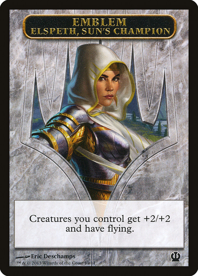 Elspeth, Sun's Champion Emblem [Theros Tokens] | Empire Gaming NC