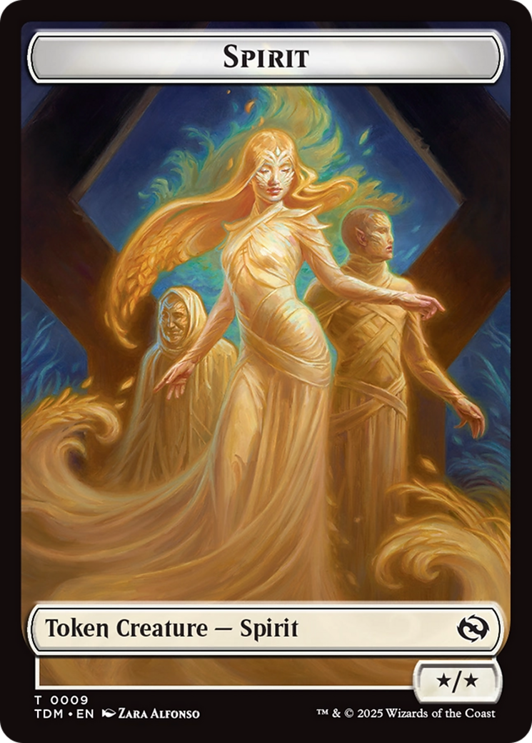Spirit (0008) // Spirit (0009) Double-Sided Token [Tarkir: Dragonstorm Tokens] | Empire Gaming NC