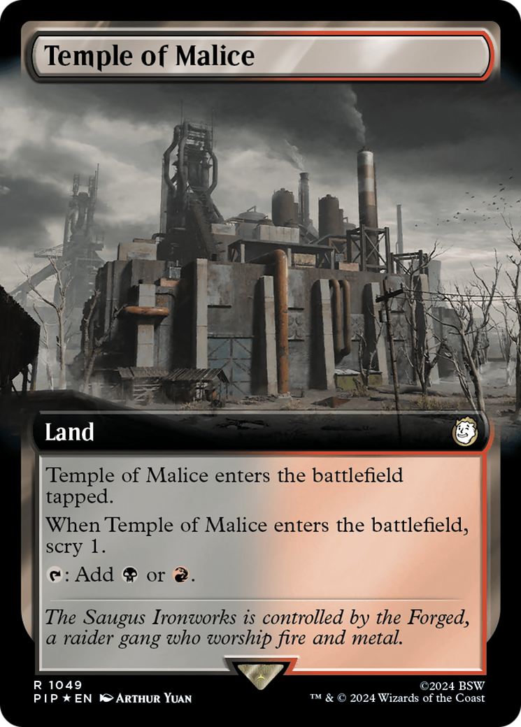 Temple of Malice (Extended Art) (Surge Foil) [Fallout] | Empire Gaming NC