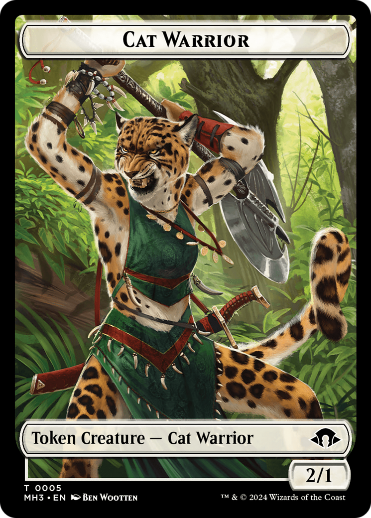 Cat Warrior Token [Modern Horizons 3 Tokens] | Empire Gaming NC