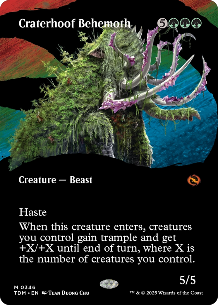 Craterhoof Behemoth (Borderless) [Tarkir: Dragonstorm] | Empire Gaming NC