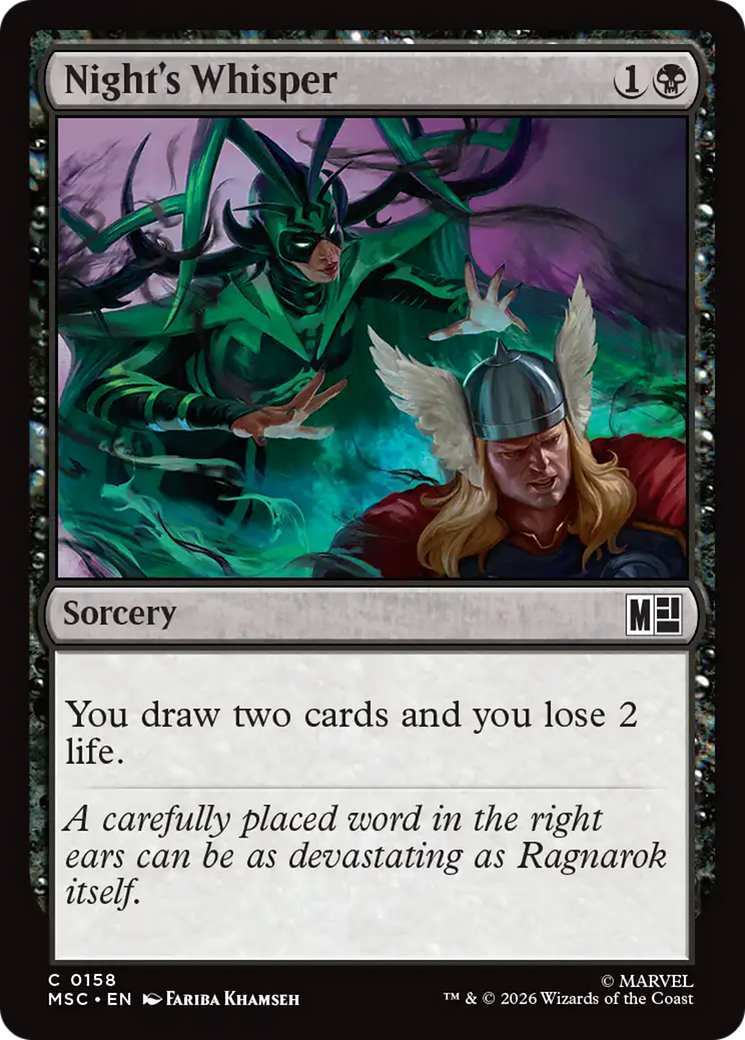 Night's Whisper (Surge Foil) [Marvel Super Heroes Commander] | Empire Gaming NC