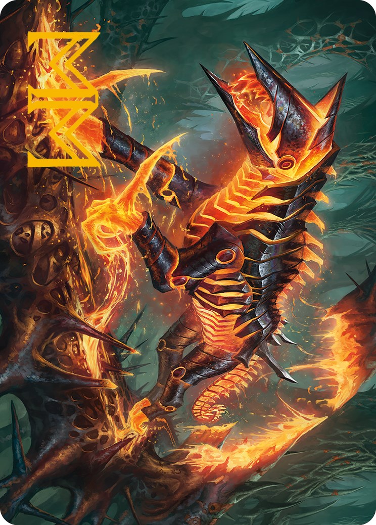 Kuldotha Cackler Art Card (Gold-Stamped Signature) [Phyrexia: All Will Be One Art Series] | Empire Gaming NC