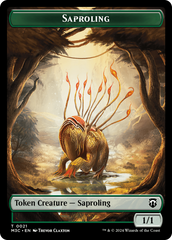 Tarmogoyf // Saproling Double-Sided Token [Modern Horizons 3 Commander Tokens] | Empire Gaming NC