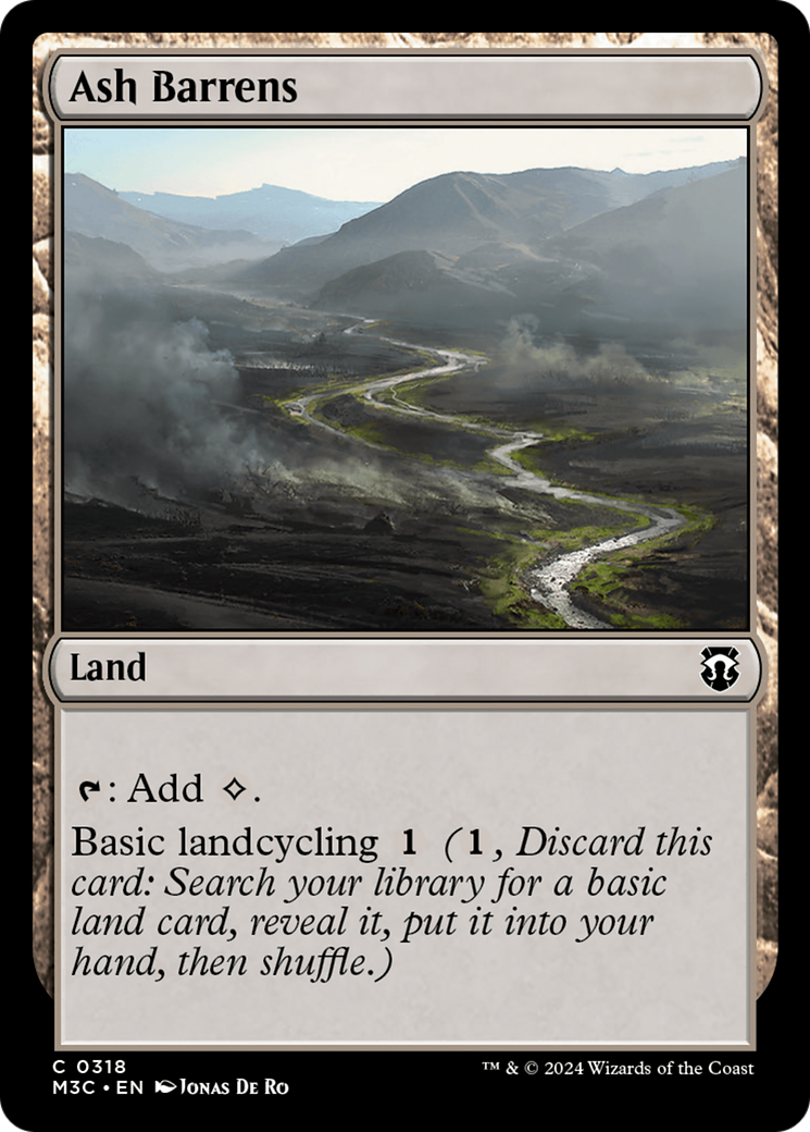 Ash Barrens (Ripple Foil) [Modern Horizons 3 Commander] | Empire Gaming NC