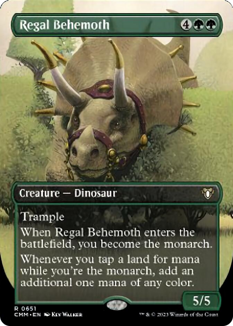 Regal Behemoth (Borderless Alternate Art) [Commander Masters] | Empire Gaming NC