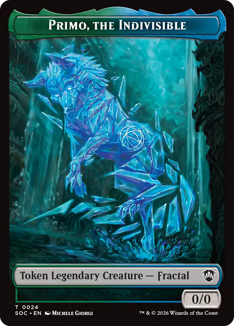 Primo, The Indivisble // Treasure Double-Sided Token [Secrets of Strixhaven Commander Tokens] | Empire Gaming NC