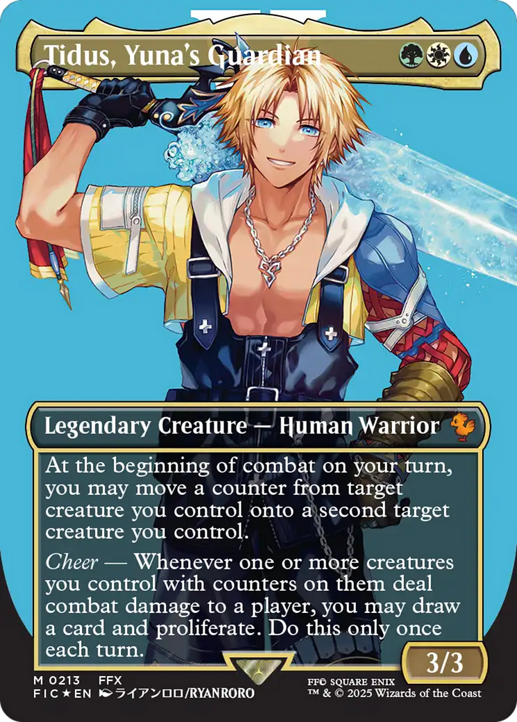 Tidus, Yuna's Guardian (Borderless) (Surge Foil) [FINAL FANTASY Commander] | Empire Gaming NC