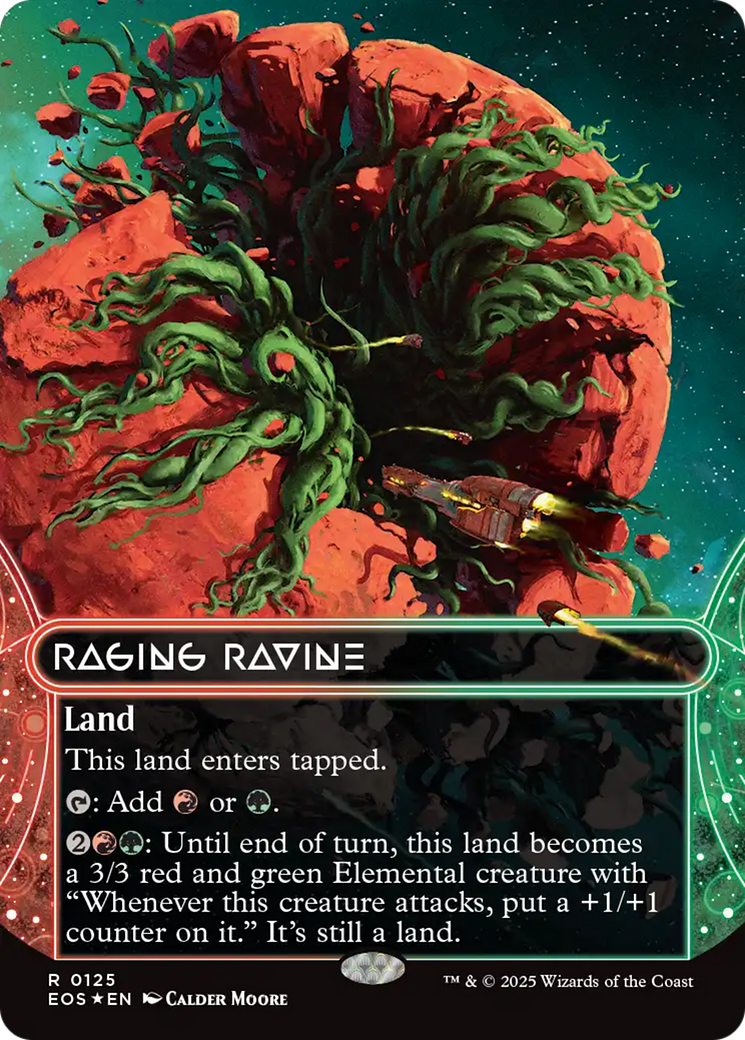 Raging Ravine (0125) (Borderless) (Galaxy Foil) [Edge of Eternities: Stellar Sights] | Empire Gaming NC