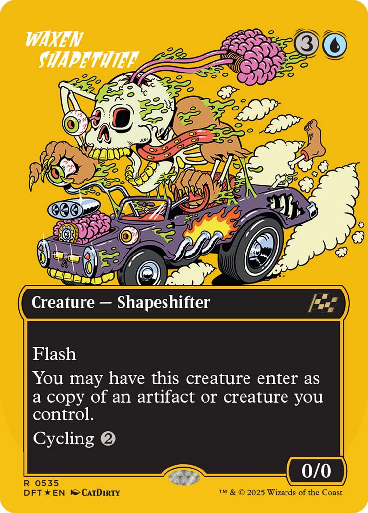 Waxen Shapethief (Borderless) (First-Place Foil) [Aetherdrift] | Empire Gaming NC