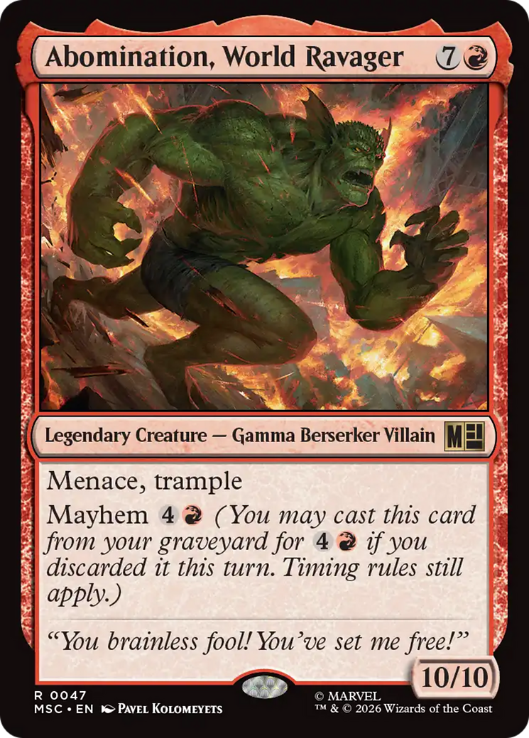 Abomination, World Ravager (Surge Foil) [Marvel Super Heroes Commander] | Empire Gaming NC