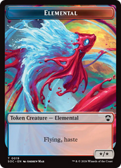 Elemental (0019) // Copy Double-Sided Token [Secrets of Strixhaven Commander Tokens] | Empire Gaming NC