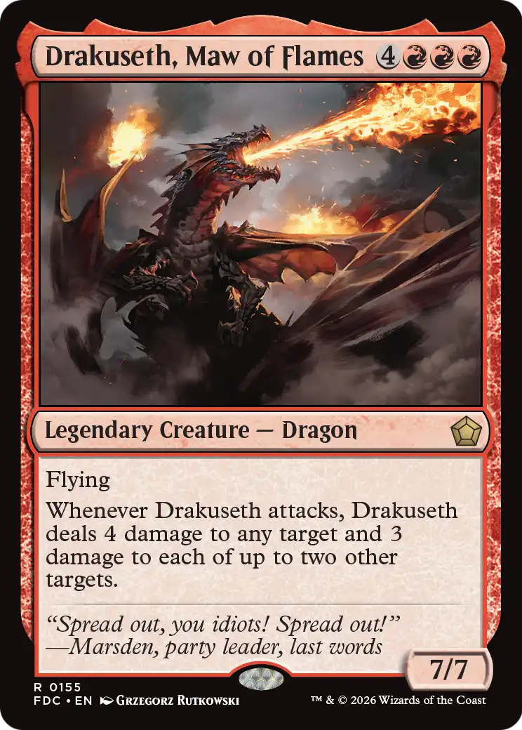 Drakuseth, Maw of Flames [Foundations Commander] | Empire Gaming NC
