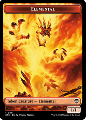 Bird Illusion // Elemental (0014) Double-Sided Token [Outlaws of Thunder Junction Commander Tokens] | Empire Gaming NC