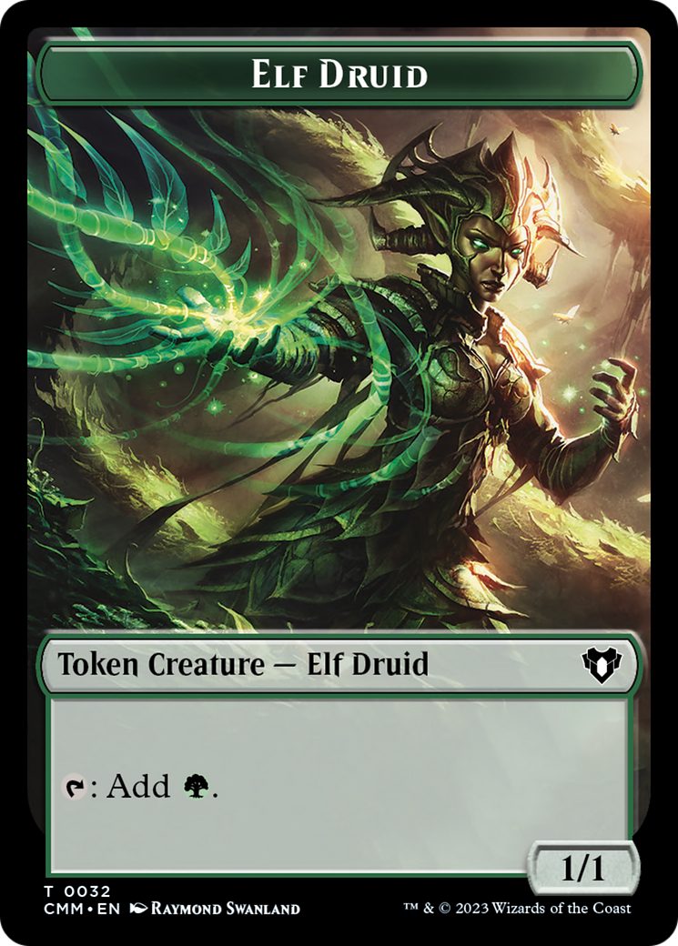 Elemental (0024) // Elf Druid Double-Sided Token [Commander Masters Tokens] | Empire Gaming NC