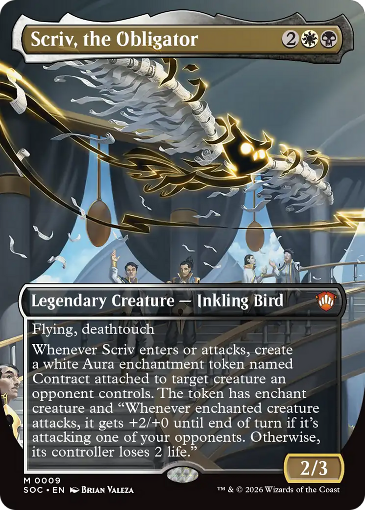Scriv, the Obligator (Borderless) [Secrets of Strixhaven Commander] | Empire Gaming NC