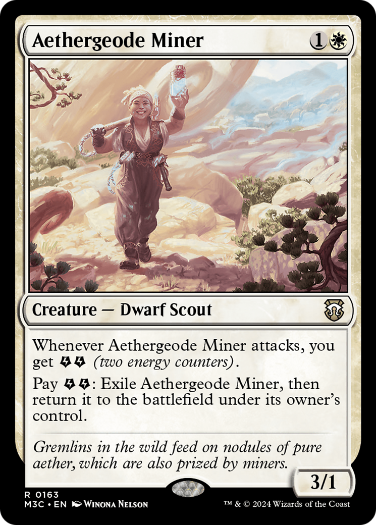 Aethergeode Miner (Ripple Foil) [Modern Horizons 3 Commander] | Empire Gaming NC