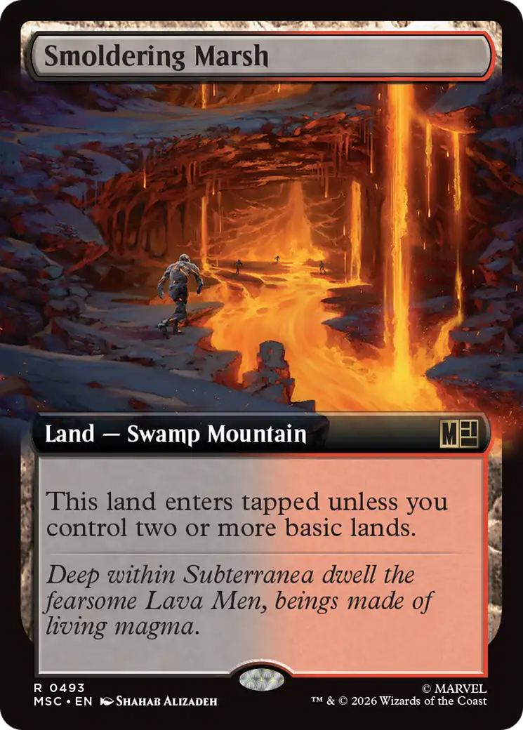 Smoldering Marsh (Extended Art) [Marvel Super Heroes Commander] | Empire Gaming NC