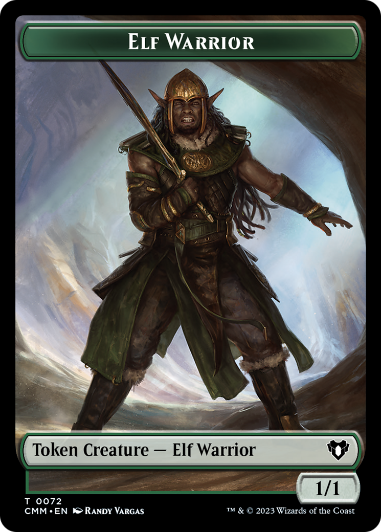 Elf Warrior // Cleric Double-Sided Token [Commander Masters Tokens] | Empire Gaming NC