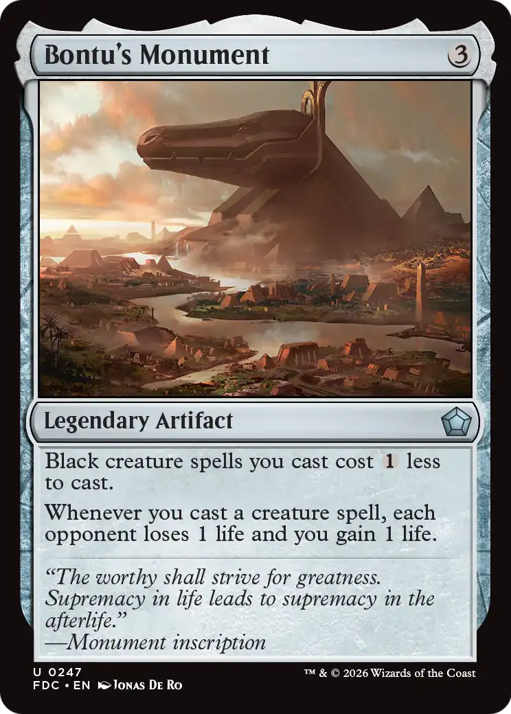 Bontu's Monument [Foundations Commander] | Empire Gaming NC