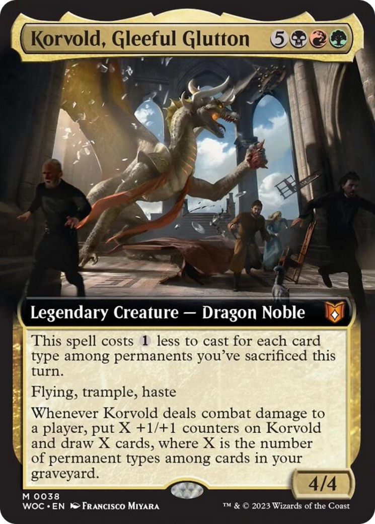 Korvold, Gleeful Glutton (Extended Art) [Wilds of Eldraine Commander] | Empire Gaming NC