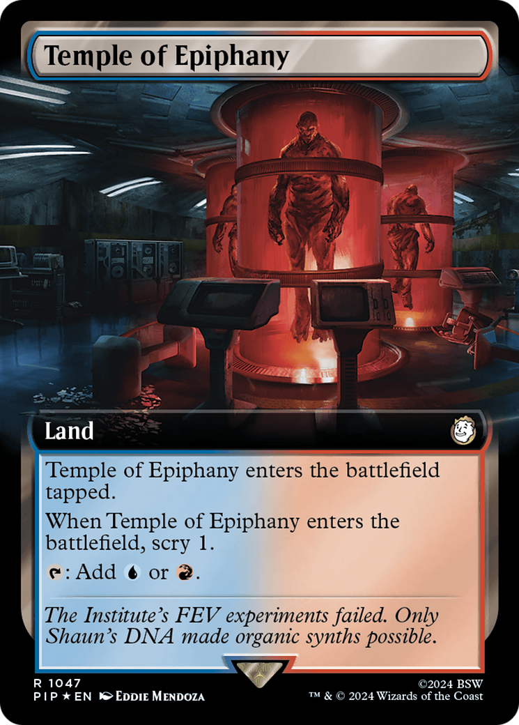 Temple of Epiphany (Extended Art) (Surge Foil) [Fallout] | Empire Gaming NC