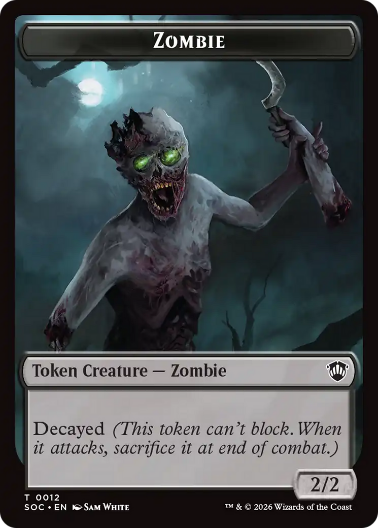 Snake // Zombie Double-Sided Token [Secrets of Strixhaven Commander Tokens] | Empire Gaming NC