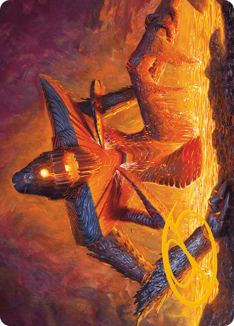 Molten Gatekeeper Art Card (Gold-Stamped Signature) [Modern Horizons 3 Art Series] | Empire Gaming NC