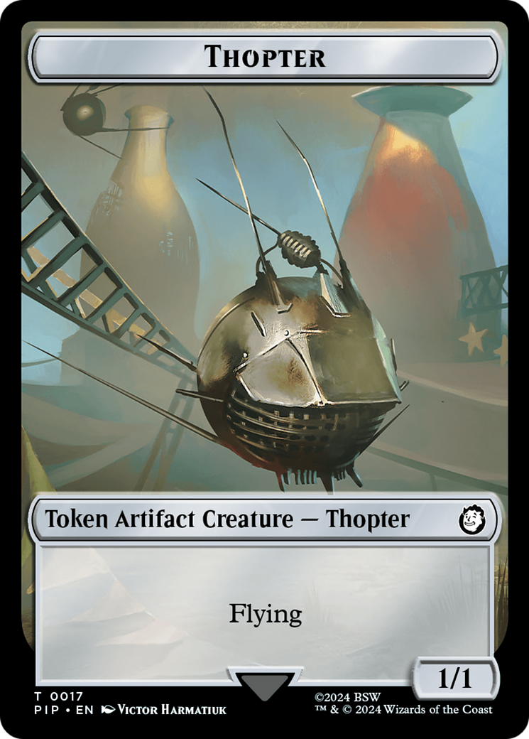 Food (0012) // Thopter Double-Sided Token [Fallout Tokens] | Empire Gaming NC