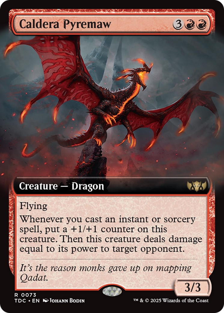 Caldera Pyremaw (Extended Art) [Tarkir: Dragonstorm Commander] | Empire Gaming NC