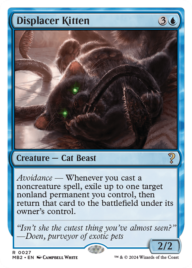 Displacer Kitten (White Border) [Mystery Booster 2] | Empire Gaming NC