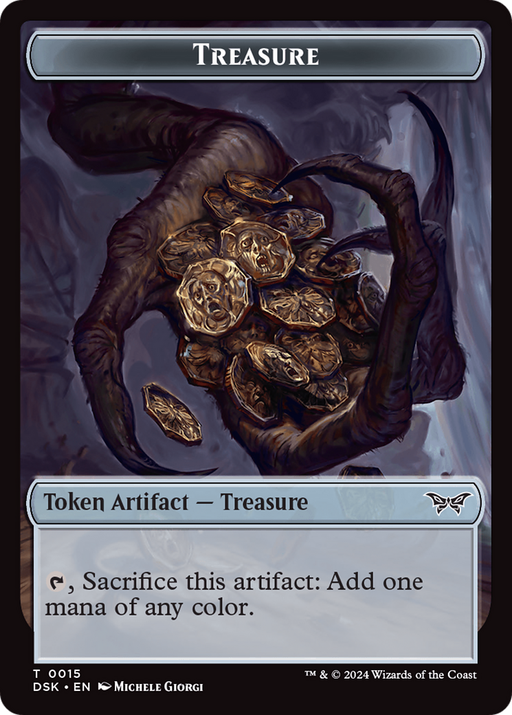 Treasure // Copy Double-Sided Token [Duskmourn: House of Horror Tokens] | Empire Gaming NC