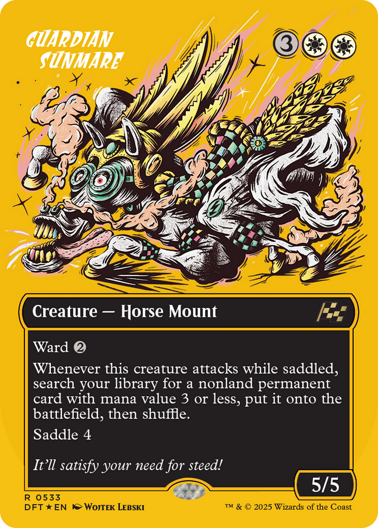 Guardian Sunmare (Borderless) (First-Place Foil) [Aetherdrift] | Empire Gaming NC