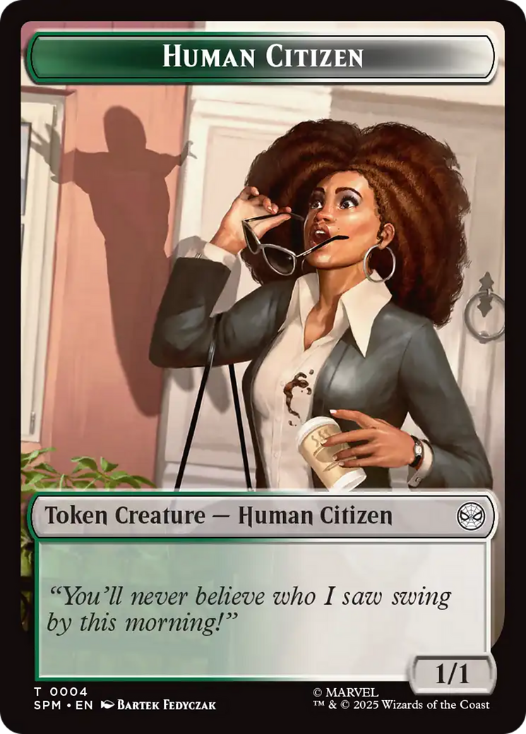 Copy // Human Citizen Double-Sided Token [Marvel's Spider-Man Tokens] | Empire Gaming NC