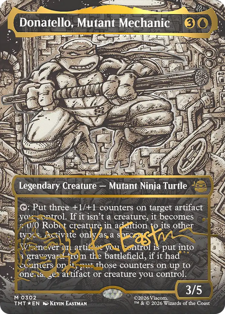 Donatello, Mutant Mechanic (Borderless) (Gold-Stamped Signature) [Teenage Mutant Ninja Turtles] | Empire Gaming NC