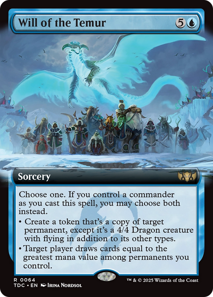 Will of the Temur (Extended Art) [Tarkir: Dragonstorm Commander] | Empire Gaming NC