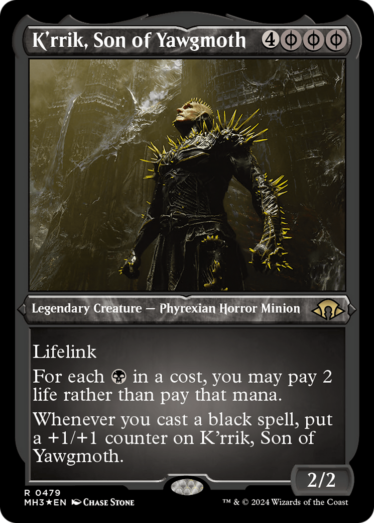 K'rrik, Son of Yawgmoth (Foil Etched) [Modern Horizons 3] | Empire Gaming NC