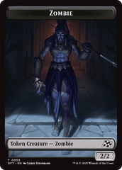 Zombie Warrior // Zombie (0003) Double-Sided Token [Aetherdrift Tokens] | Empire Gaming NC
