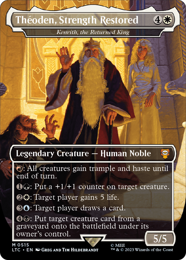 Theoden, Strength Restored - Kenrith, the Returned King (Borderless) [The Lord of the Rings: Tales of Middle-Earth Commander] | Empire Gaming NC