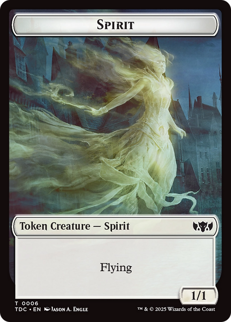 Angel // Spirit Double-Sided Token [Tarkir: Dragonstorm Commander Tokens] | Empire Gaming NC