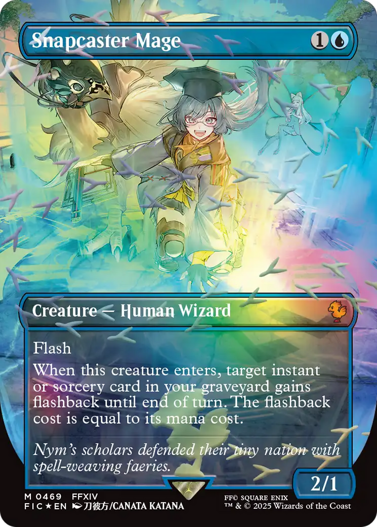 Snapcaster Mage (Borderless) (Chocobo Track Foil) [FINAL FANTASY Commander] | Empire Gaming NC